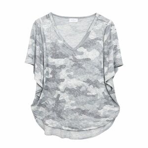 Hopely Gray Camo V-Neck Tee